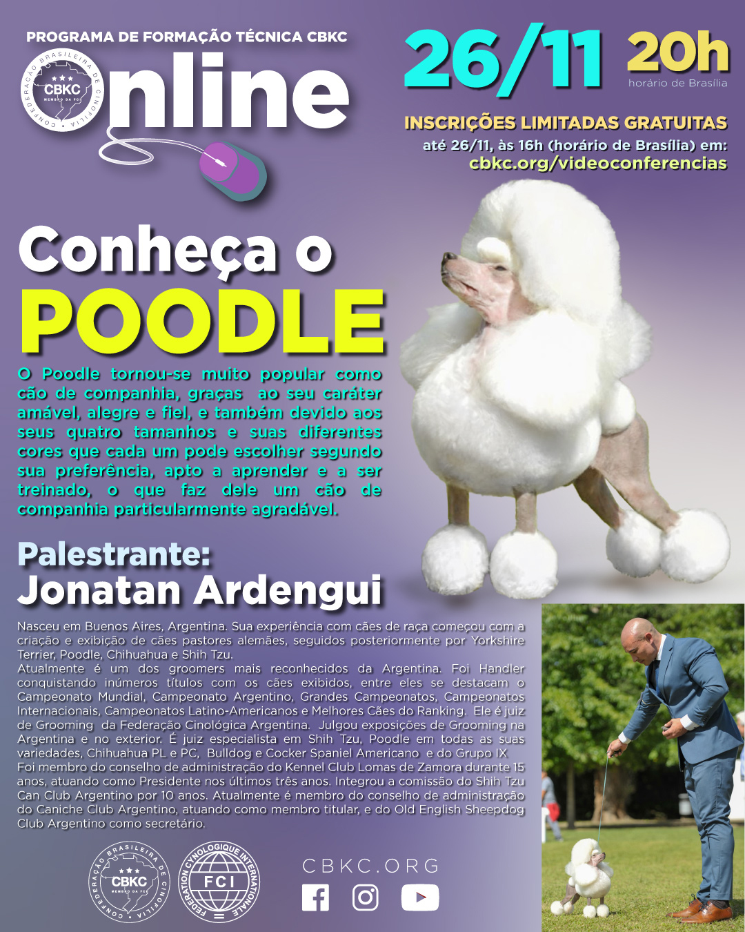 Imagem Videoconferências CBKC: Conheça o Poodle