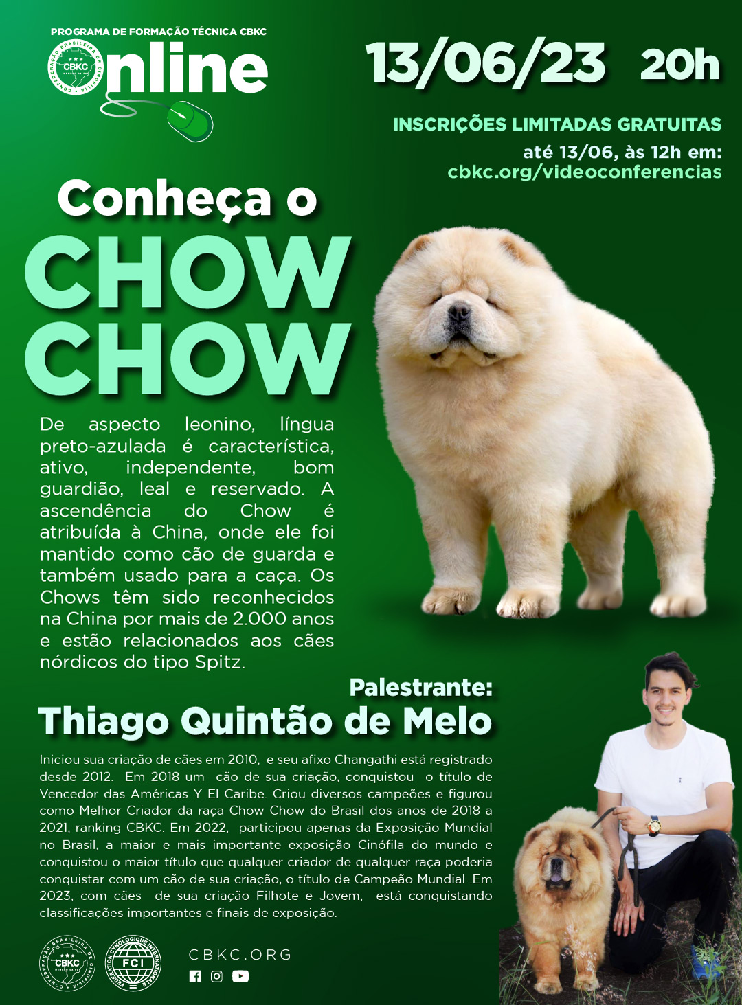 Imagem Videoconferências CBKC: Conheça o Chow Chow