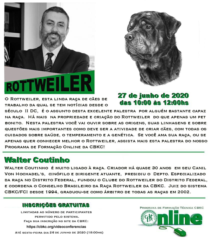 Imagem Videoconferências CBKC: Rottweiler